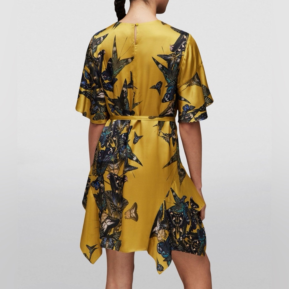 NWT AllSaints Butterfly Print Diana Dress - Picture 4 of 5